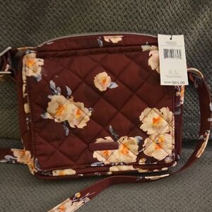 Vera Bradley Burgundy Floral Crossbody Bag